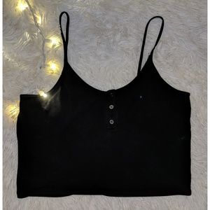Black Tank Crop Top